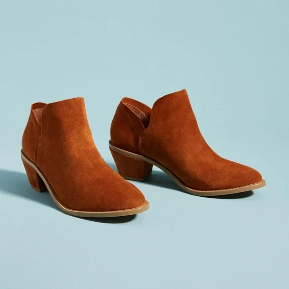 ANTHROPOLOGIE/ KELSI DAGGER Brooklyn Kenmare Booties - Brown - Sz 7 - Picture 1 of 13